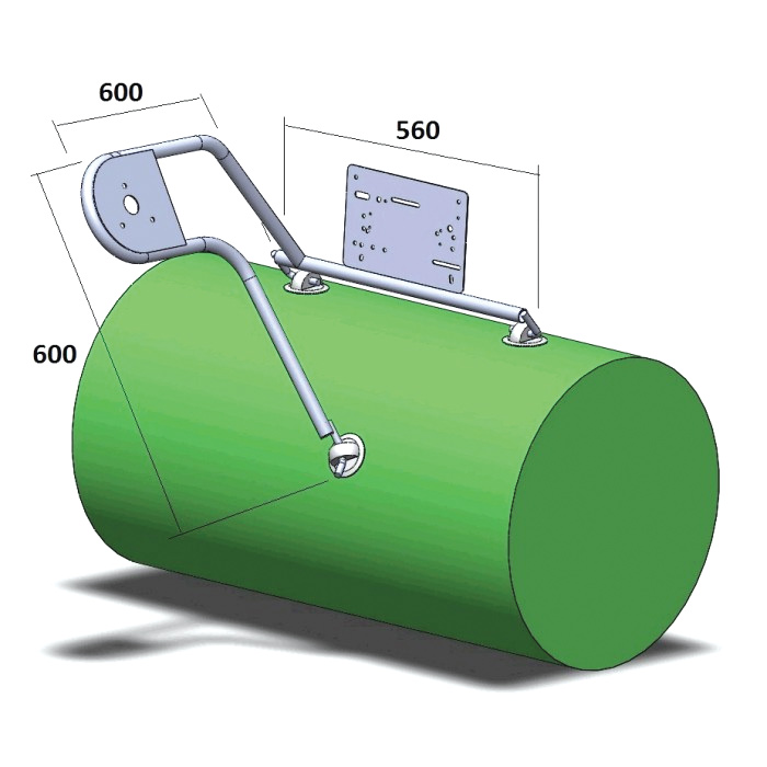 Стойка рулевая с креплением на баллон надувной лодки 25мм в Великом Новгороде