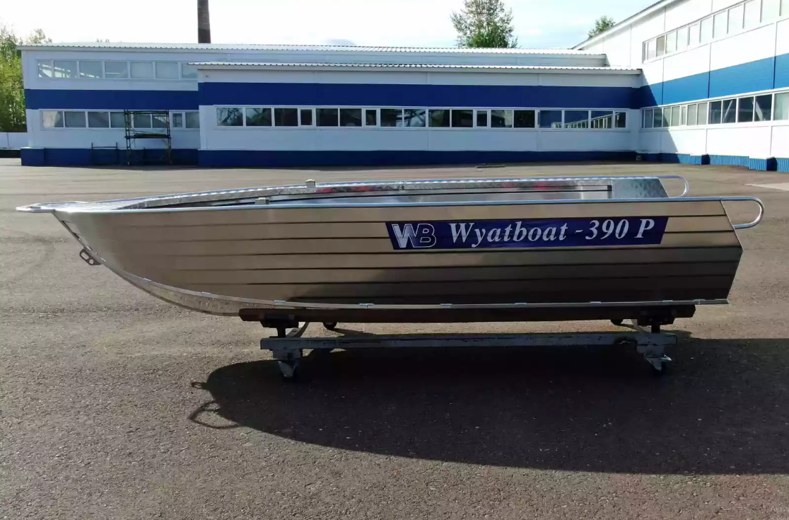 Алюминиевая лодка Wyatboat-390РМ увеличенный борт в Великом Новгороде