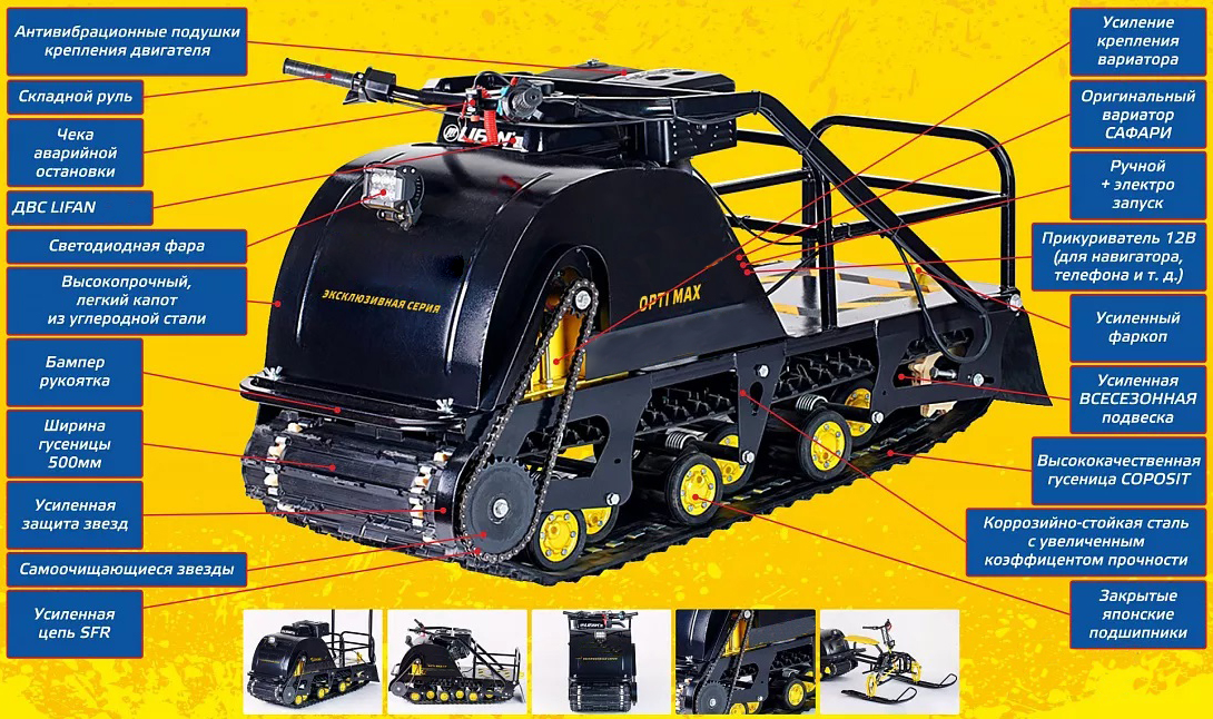 Мотобуксировщик OPTI MAX 15 в Великом Новгороде