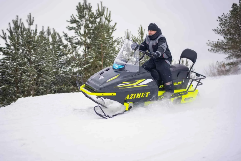 Миниснегоход Бурлак Азимут 24 л.с. , эл.запуск, реверс, тормоз гидравл, капот черный в Великом Новгороде