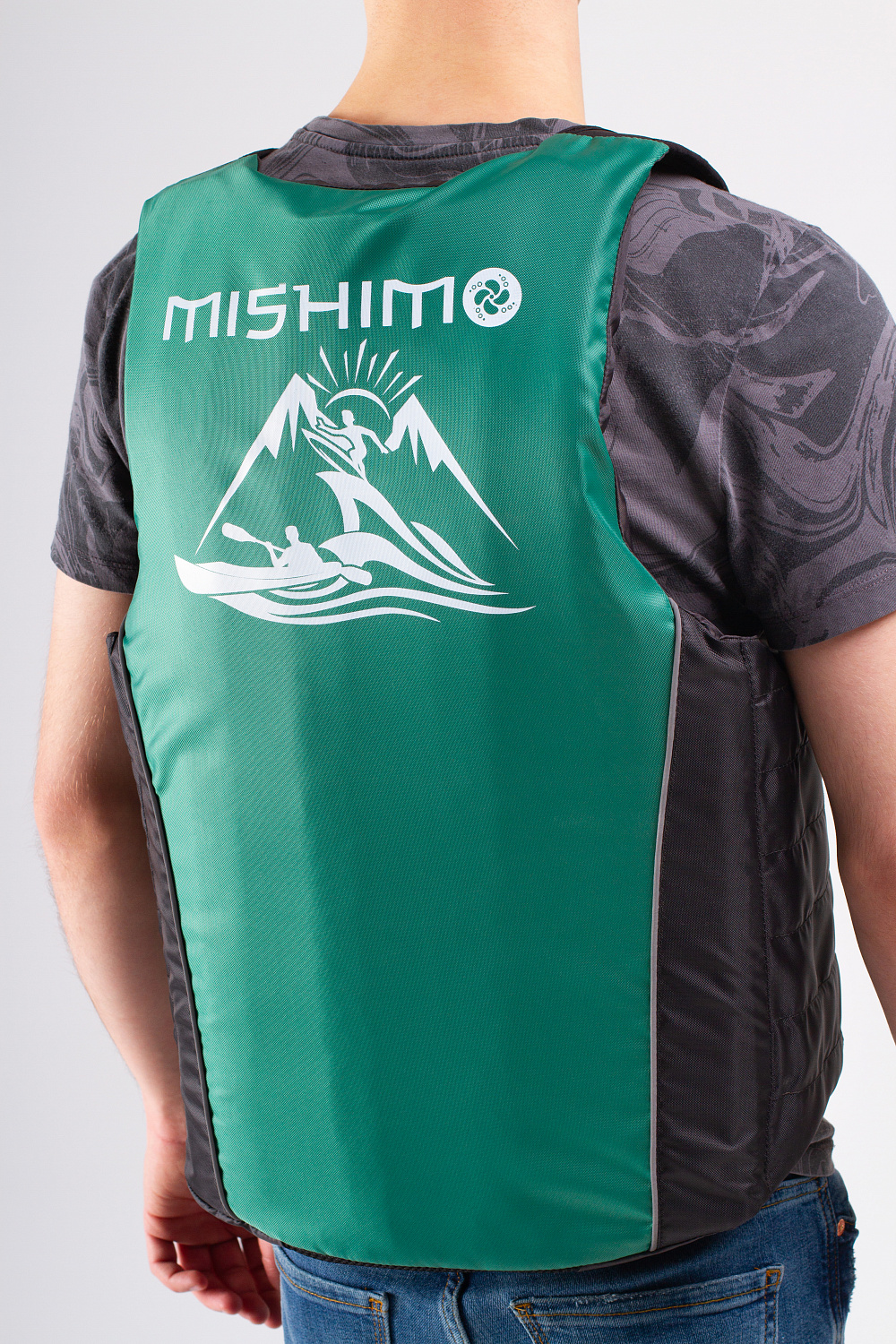 Жилет спасательный MISHIMO PRO Премиум качества Черно-зеленый в Великом Новгороде