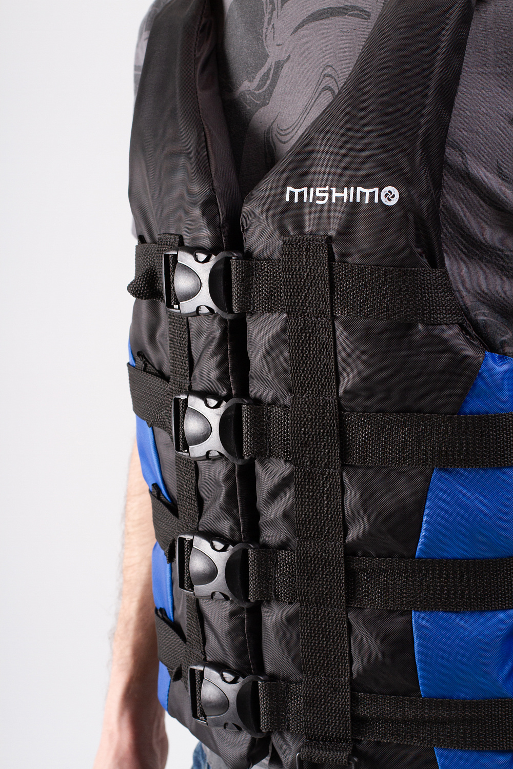 Жилет спасательный MISHIMO PRO Премиум качества Черно-синий в Великом Новгороде