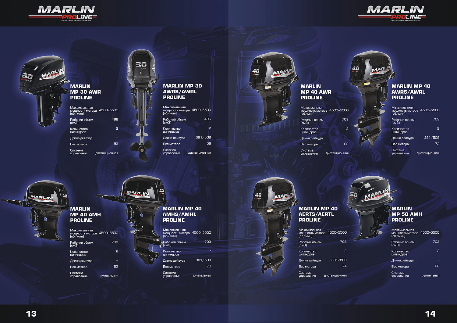 Лодочный мотор MARLIN MP PROLINE 9.9(15) AMH в Великом Новгороде