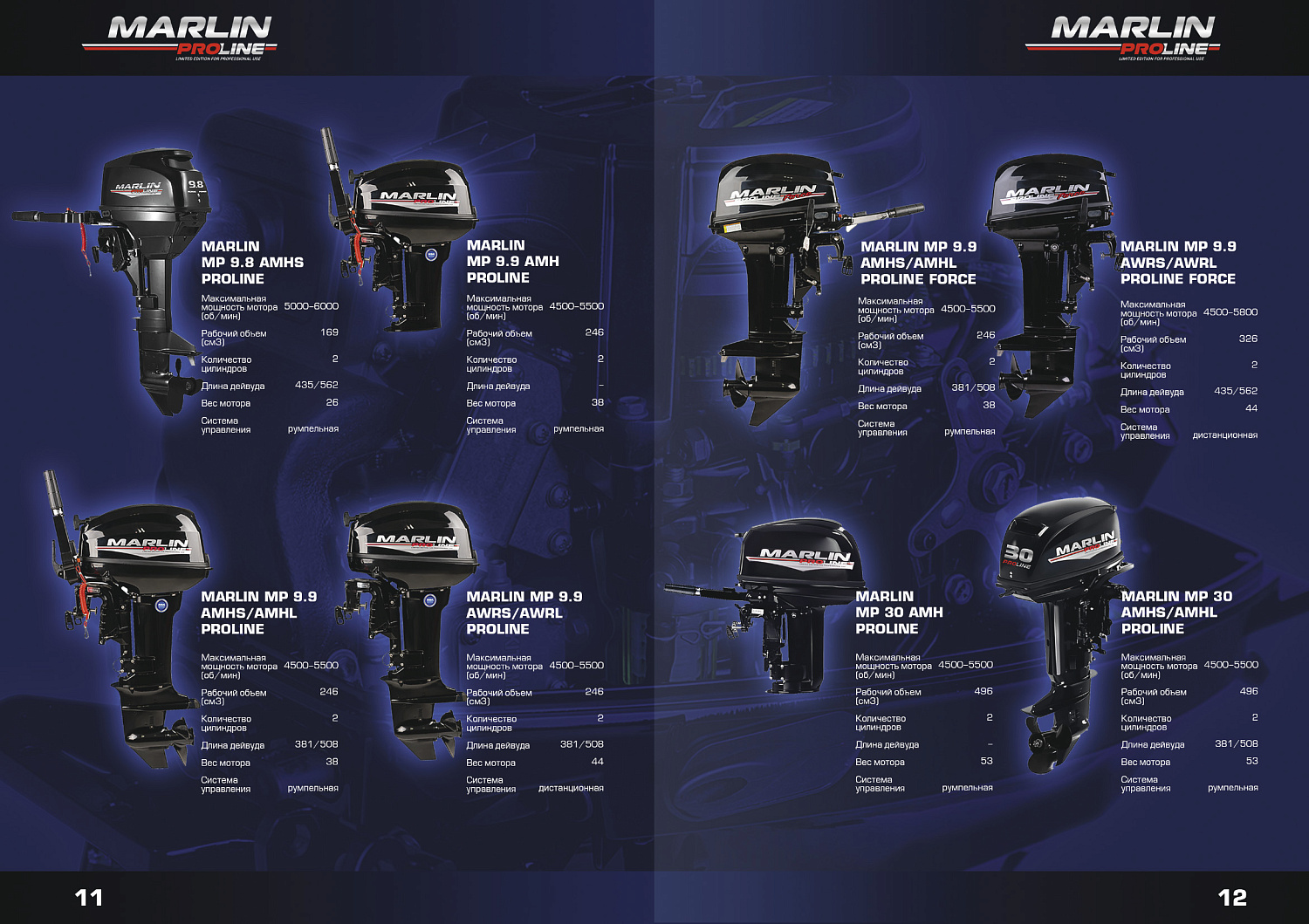 Лодочный мотор MARLIN MP PROLINE 9.9(15) AMH в Великом Новгороде